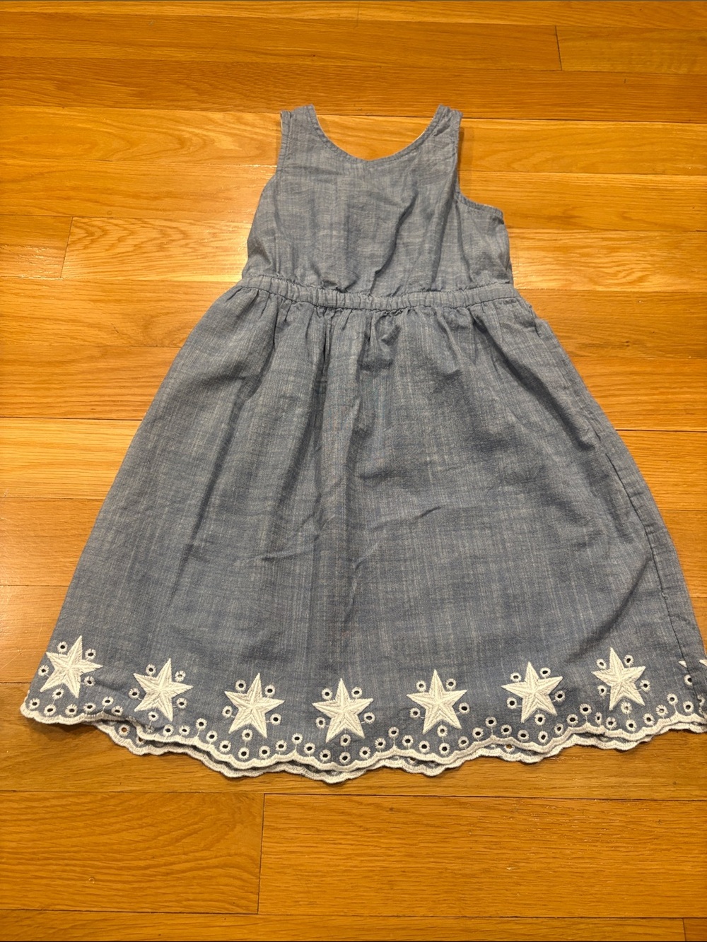 Cat & Jack Chambray Star-Trim Dress - Blue